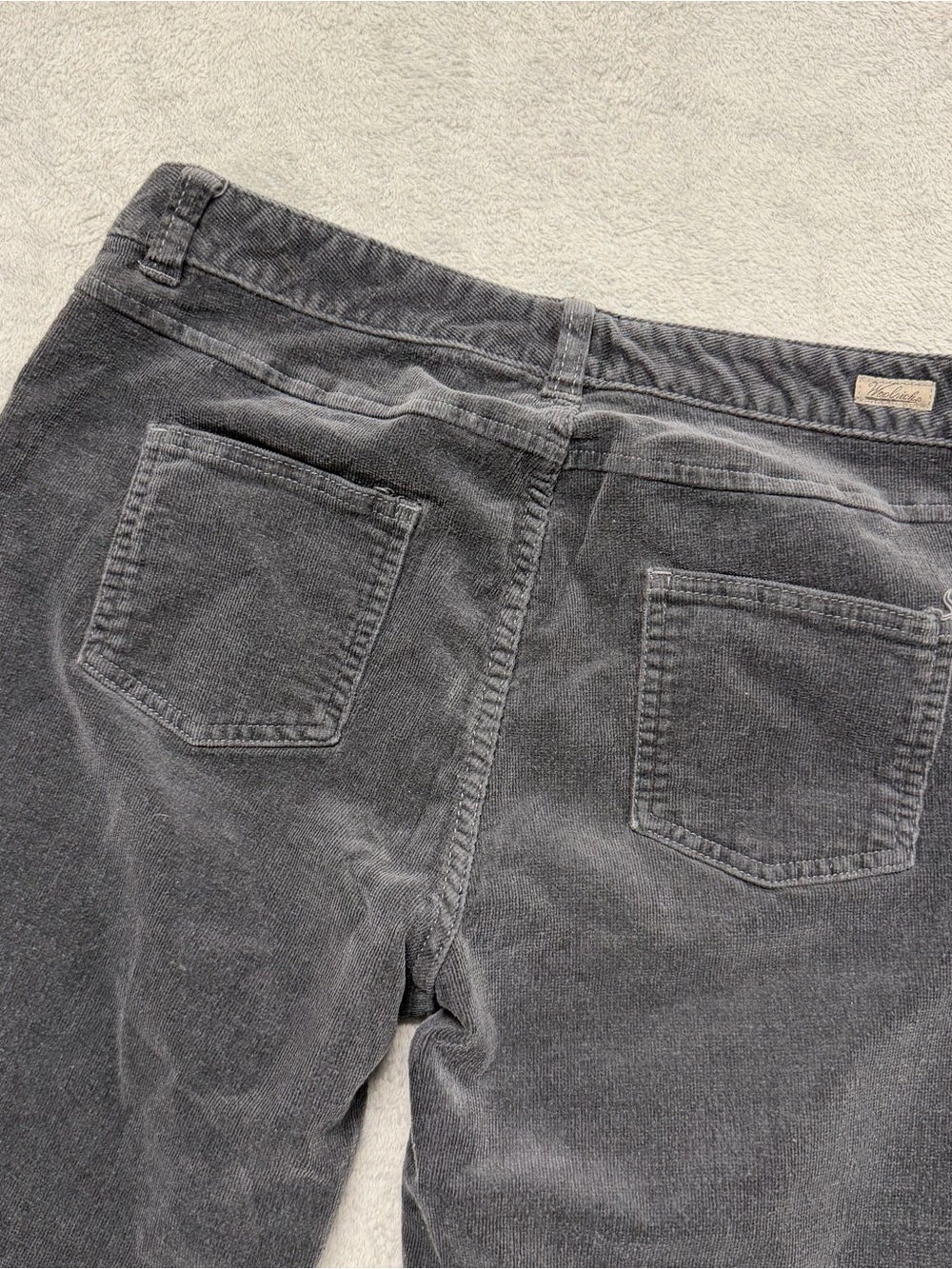 Woolrich Womens 10 Black Micro Corduroy Pants Stretch Bootcut Y2K Casual
